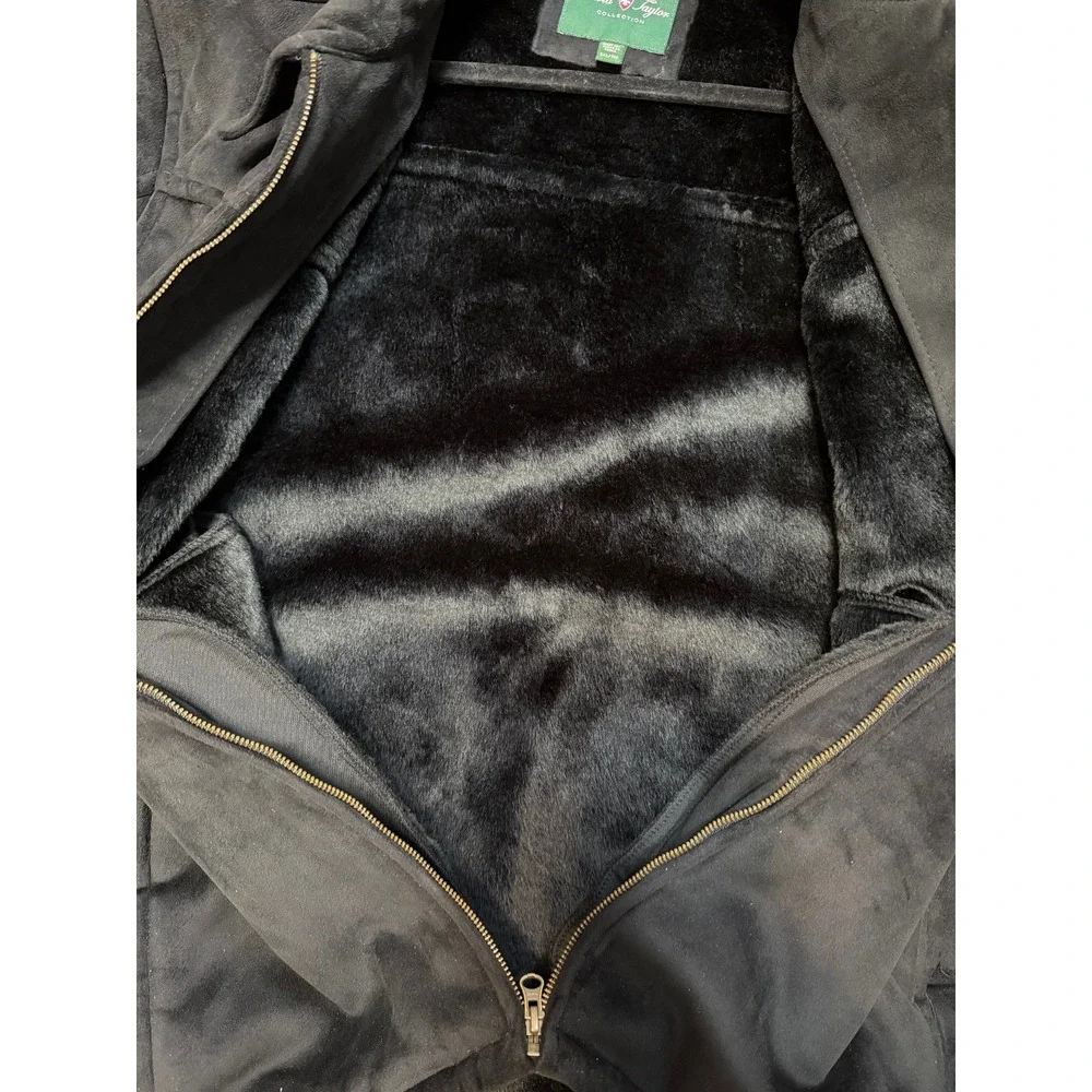 David Taylor Collection Faux Suede Fur Lined Jacket‎ Men 3XL Softcore Minimalist